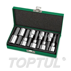9PCS 1/2" DR. Long Hex Bit Socket Set