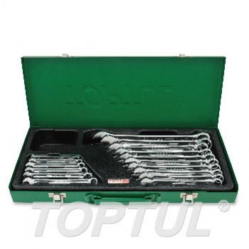 16PCS 15°Offset Hi-Performance Combination Wrench Set