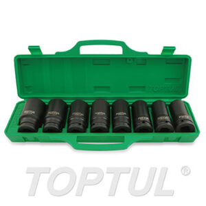 8PCS 3/4"DR. 6PT Flank Deep Impact Socket Set (22-38mm)