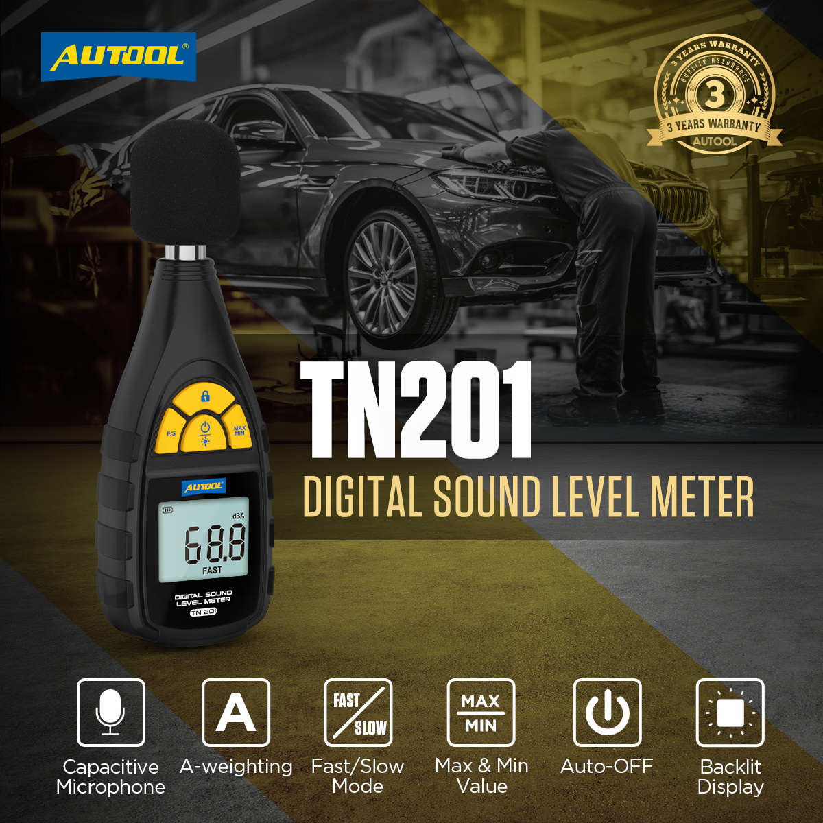 TN201 Digital Sound Level Meter - Image 2