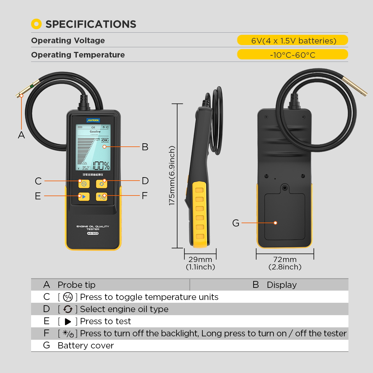 AS503 Engine Oil Quality Tester - Image 10