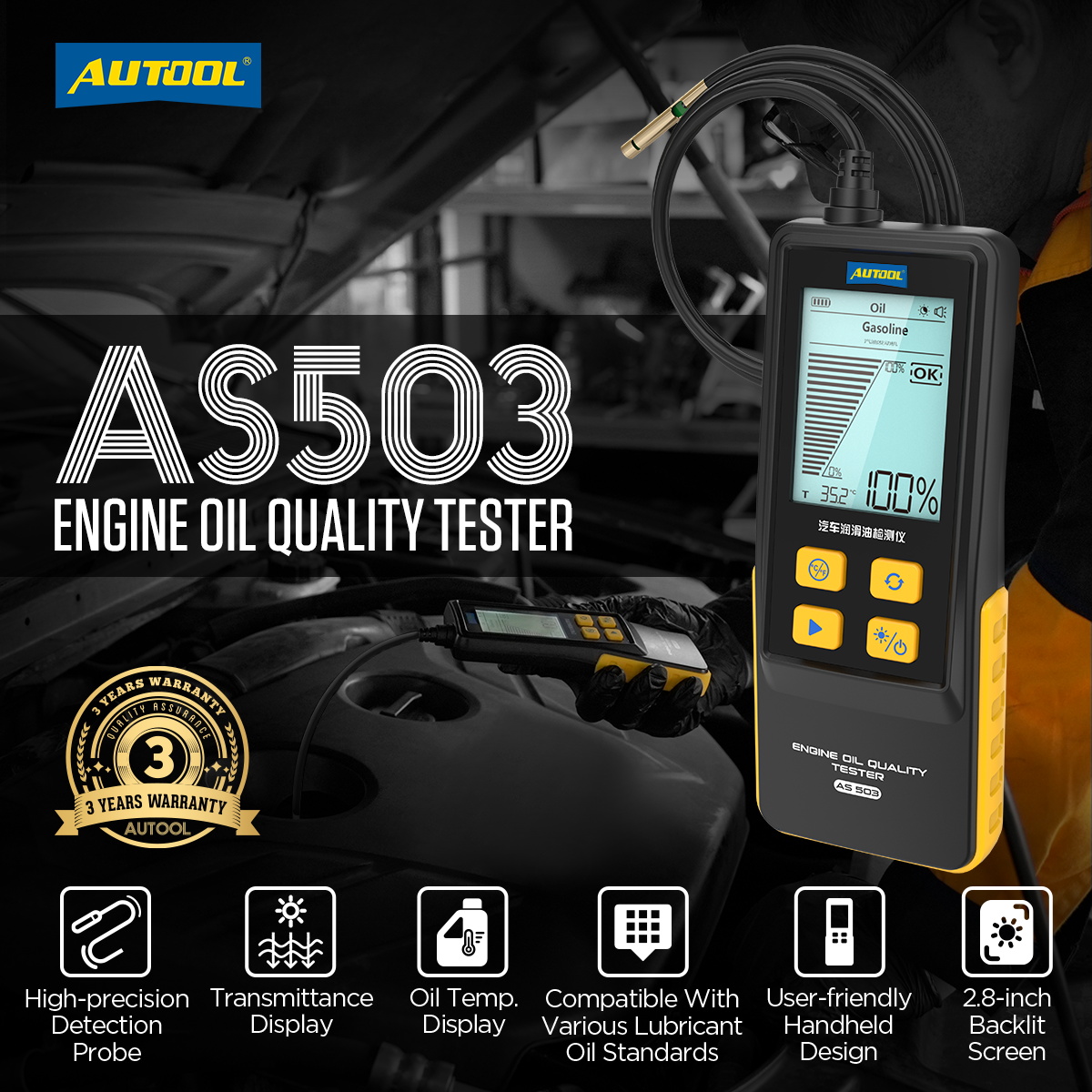 AS503 Engine Oil Quality Tester - Image 2