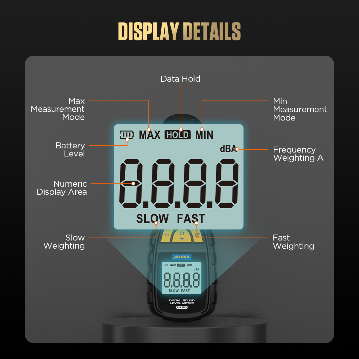 TN201 Digital Sound Level Meter - Image 3