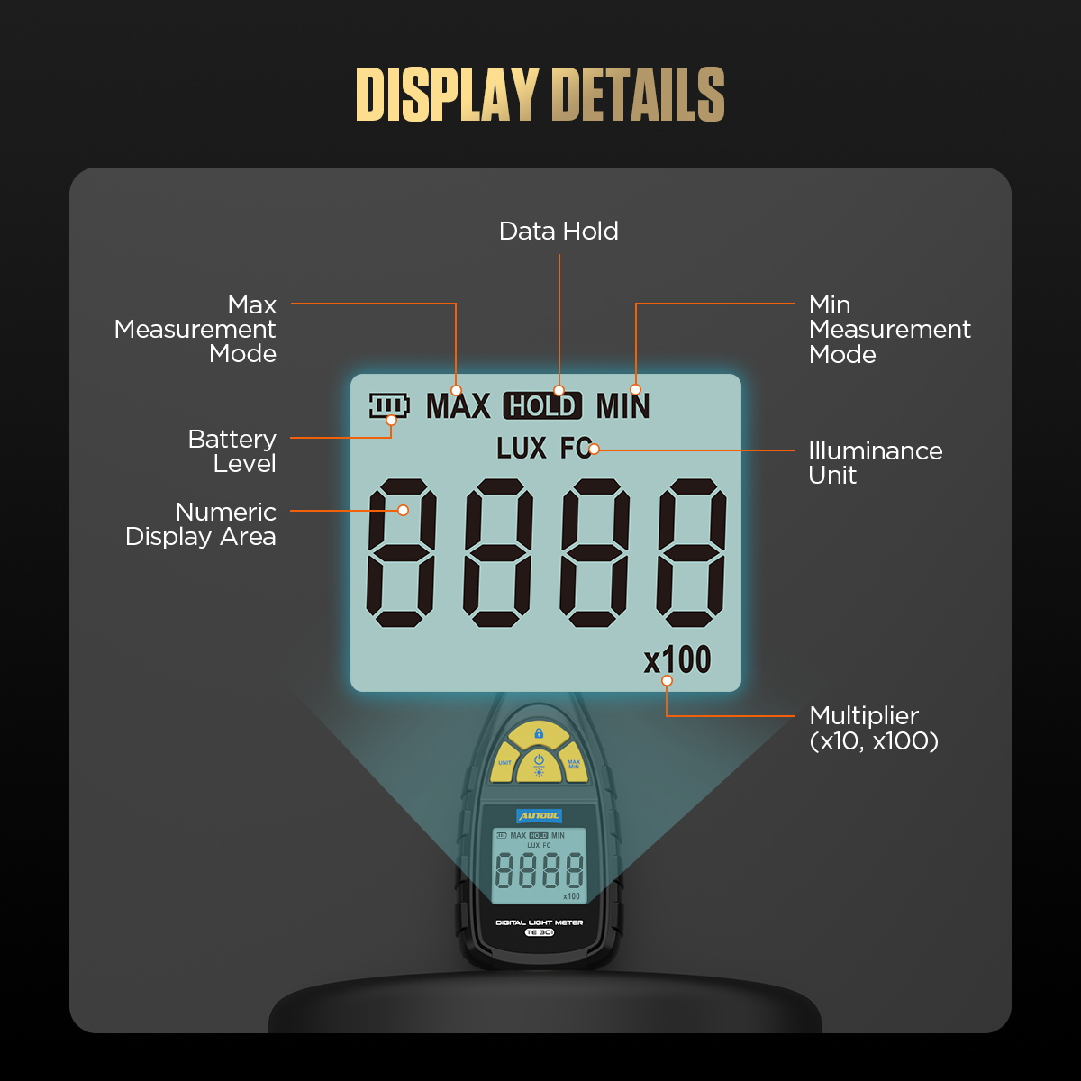TE301 Digital Light Meter - Image 12