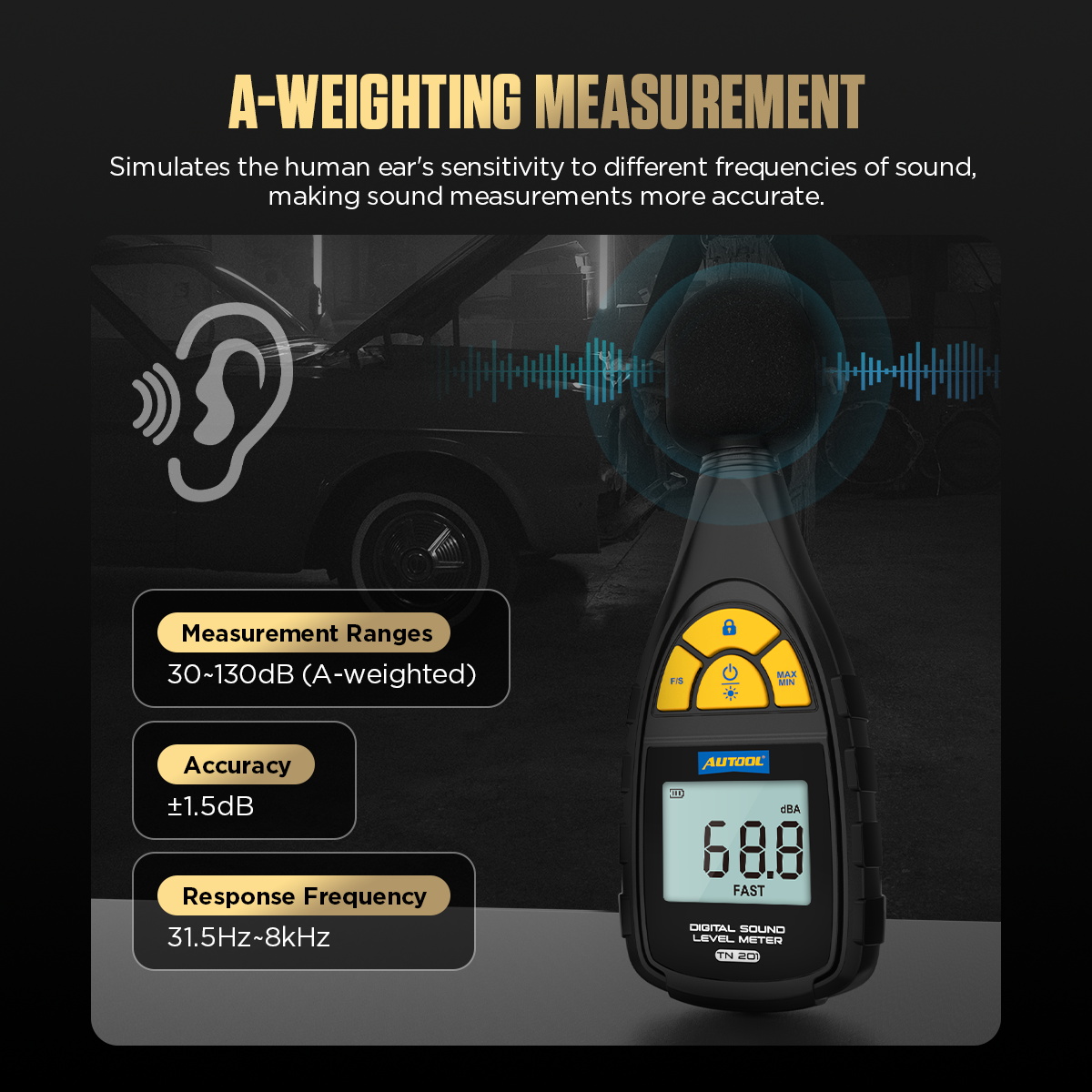 TN201 Digital Sound Level Meter - Image 6