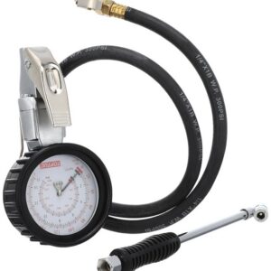 3-Function tire pressure gauge W/ Dual Tire Chuck 0~220 psi
